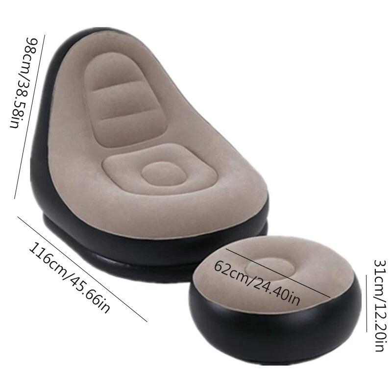 Rhaevn Inflatable Chair with Footrest and inflator